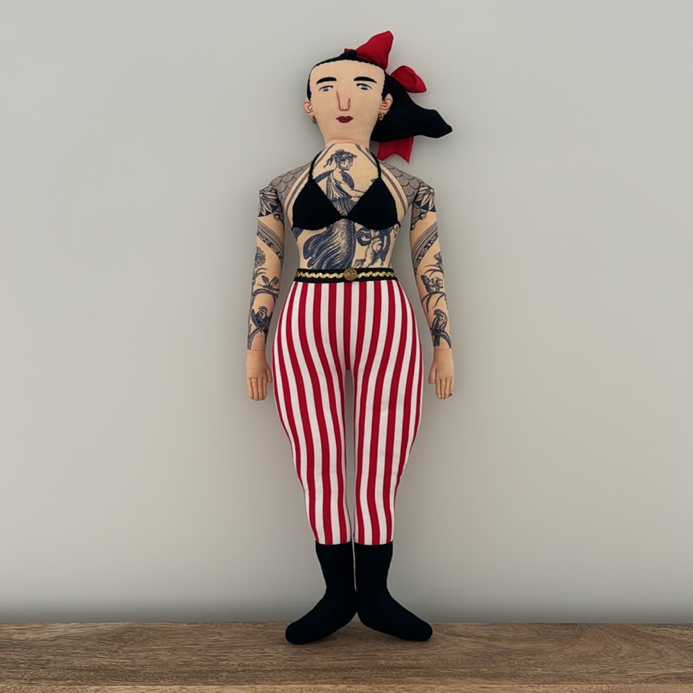 Mimi Kirchner Tattooed Art Doll, One-of-a-Kind
